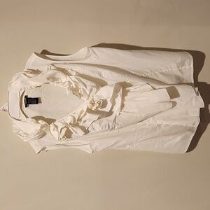 ❤️ DONCASTER COLLECTION POPLIN RUFFLED TOP / BLOUSE, 12W